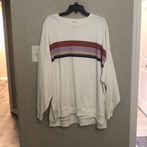 AERIE WHITE CREWNECK